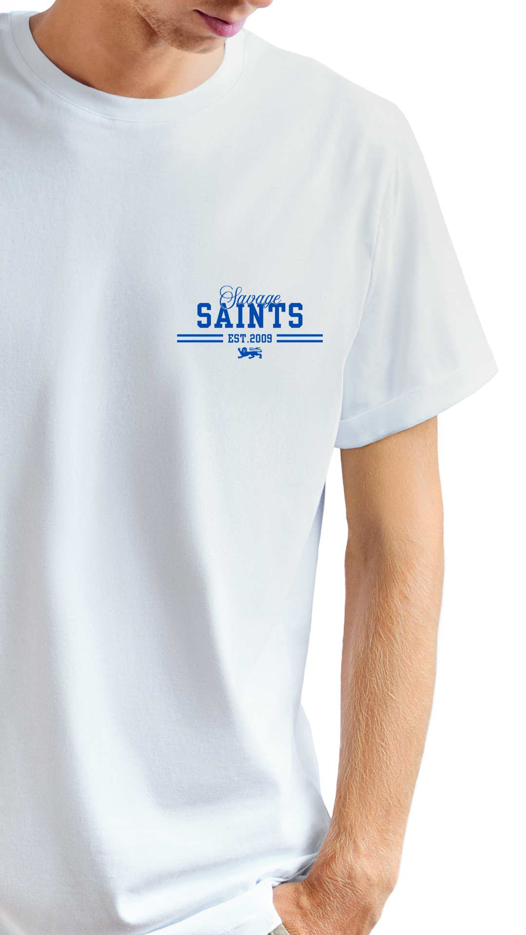 Blue and White Savage Tee (Premium)